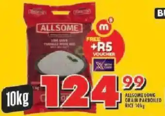 Shoprite Allsome long grain parboiled rice offer