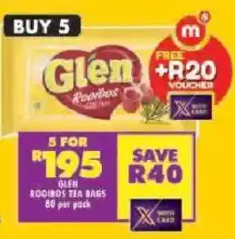 Shoprite Glen rooibos tea bags offer