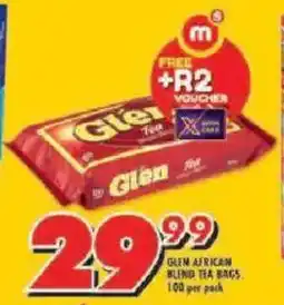 Shoprite Glen african blend tea bags offer