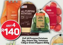 Pick n Pay Hypermarket PnP All Purpose Potatoes, Onions, Tomatoes or Green Peppers offer