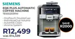 Kloppers Siemens EQ6 plus automatic coffee machine offer