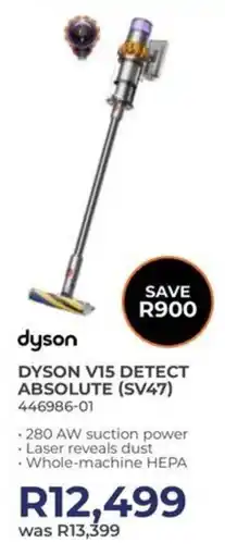 Kloppers Dyson V15 detect absolute SV47 offer