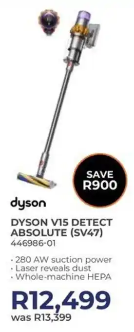 Kloppers Dyson V15 detect absolute SV47 offer