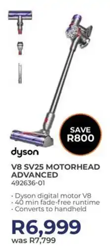 Kloppers Dyson v8 sv25 motorhead advanced offer