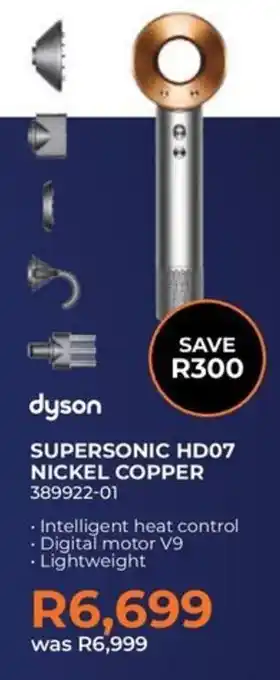 Kloppers Dyson supersonic hd07 nickel copper offer