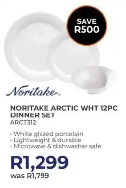 Kloppers Noritake arctic wht dinner set offer