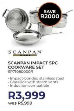 Kloppers Scanpan impact cookware set offer