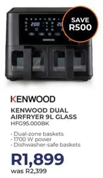 Kloppers Kenwood dual airfryer glass offer