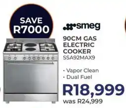 Kloppers Smeg 90cm gas electric cooker offer