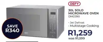 Kloppers Defy solo microwave oven offer