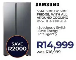 Kloppers Samsung side by side fridge, with all around cooling offer