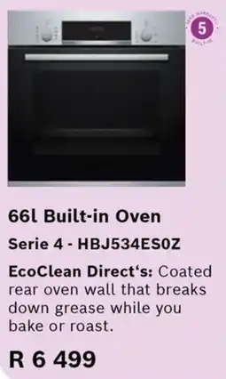 Kloppers BOSCH Built-in Oven Series 4 offer