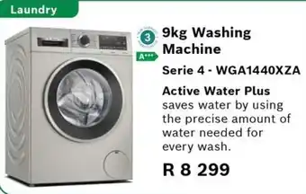 Kloppers BOSCH Washing Machine Serie 4 offer