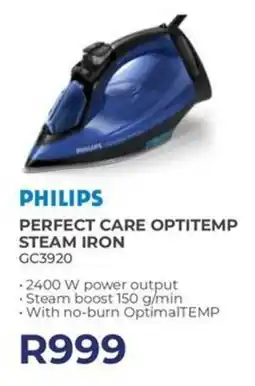 Kloppers Philips perfect care optitemp steam iron offer