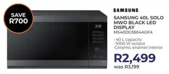 Kloppers Samsung solo mwo black led display offer