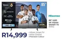 Kloppers Hisense 85" UHD 4K VIDAA Smart TV offer