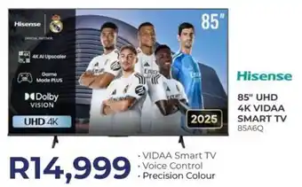 Kloppers Hisense 85" UHD 4K VIDAA Smart TV offer