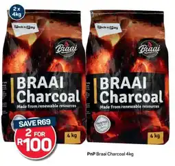 Pick n Pay PnP Braai Charcoal 4kg offer