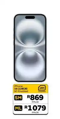 MTN iPhone 16 (128GB) 5G Enabled offer