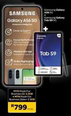 MTN Samsung Galaxy A56 5G + Samsung Galaxy Tab S9 5G offer