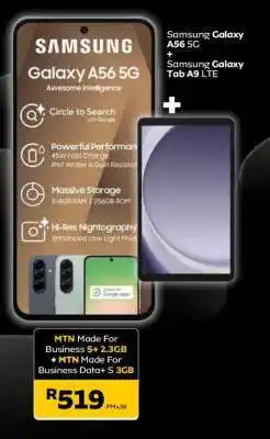 MTN Samsung Galaxy A56 5G + Samsung Galaxy Tab A9 LTE offer