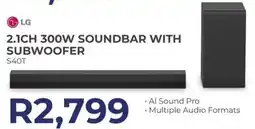 Kloppers LG 2.1ch 300w soundbar with subwoofer offer