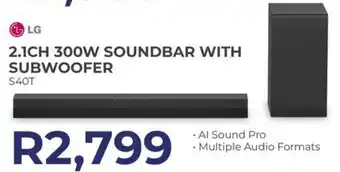 Kloppers LG 2.1ch 300w soundbar with subwoofer offer