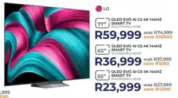 Kloppers LG 77" OLED Evo AI C5 4K 144HZ Smart TV offer