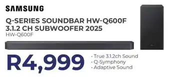 Kloppers Samsung q-series soundbar hw-q600f 3.1.2 ch subwoofer 2025 offer