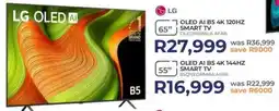 Kloppers LG 55" OLED AI B5 4K 144HZ Smart TV offer