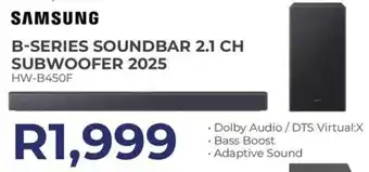 Kloppers Samsung B-series soundbar 2.1 ch subwoofer 2025 offer