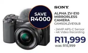 Kloppers Sony alpha zv-e10 mirrorless camera offer