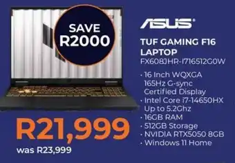 Kloppers ASUS TUF Gaming F16 Laptop offer
