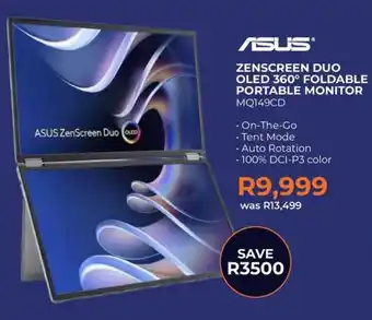 Kloppers ASUS ZenScreen Duo OLED 360 Foldable Portable Monitor offer
