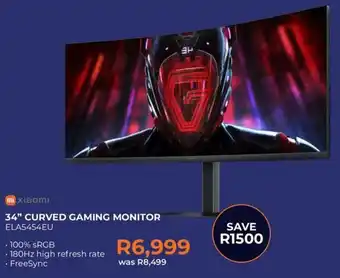 Kloppers Xiaomi 34" Curved Gaming Monitor offer