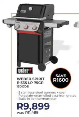 Kloppers Weber Spirit E-335 LP 75CP offer