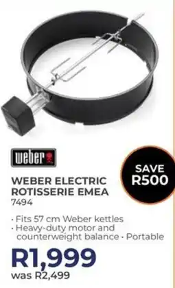 Kloppers Weber Electric Rotisserie Emea offer