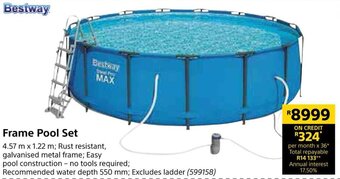 Builders Warehouse Bestway Frame Pool Set 4.57mx1.22m offer