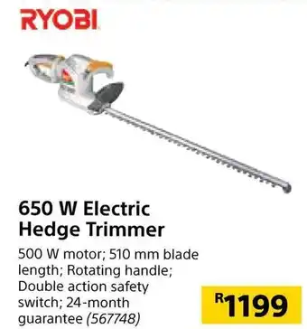 Builders Warehouse Ryobi Electric Hedge Trimmer 500W offer
