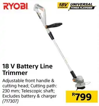 Builders Warehouse Ryobi Battery Line Trimmer 18V offer