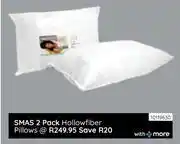 Bradlows Sleepmasters 2 Pack Hollowfiber Pillows 10119630 offer