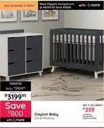 Bradlows Clayton Baby Cot & Mattress 10308710 offer