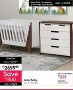 Bradlows Alice Baby Cot & Mattress 10308740 offer
