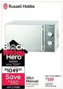 Bradlows Russell Hobbs 20L Manual Microwave RHMA20L 10058511 offer