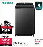 Bradlows Hisense 18Kg Graphite Top Loader WT311823UB 10302446 offer