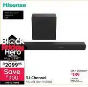 Bradlows Hisense 3.1 Channel Sound Bar HS3100 offer