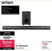 Bradlows Orion 2.1 Channel Sound Bar 10292044 offer