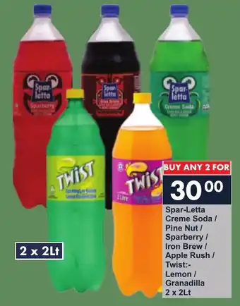 President Hyper Spar-Letta Creme Soda/ Pine Nut/ Sparberry/ Iron Brew/ Apple Rush/ Twist Lemon/ Granadilla offer