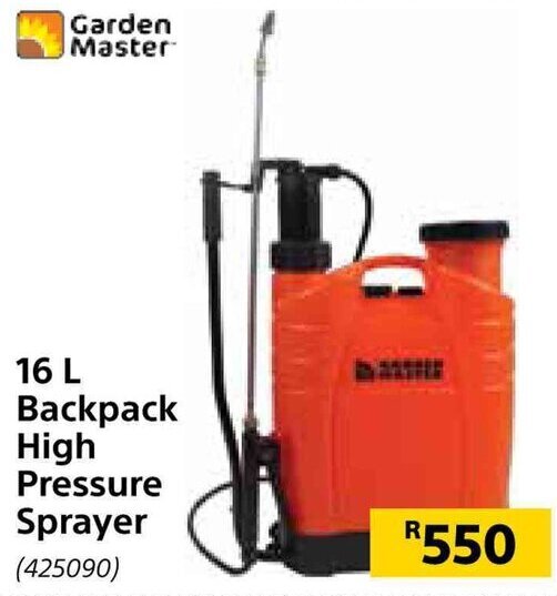 Garden Master Backpack High Pressure Sprayer 16L offer at Builders