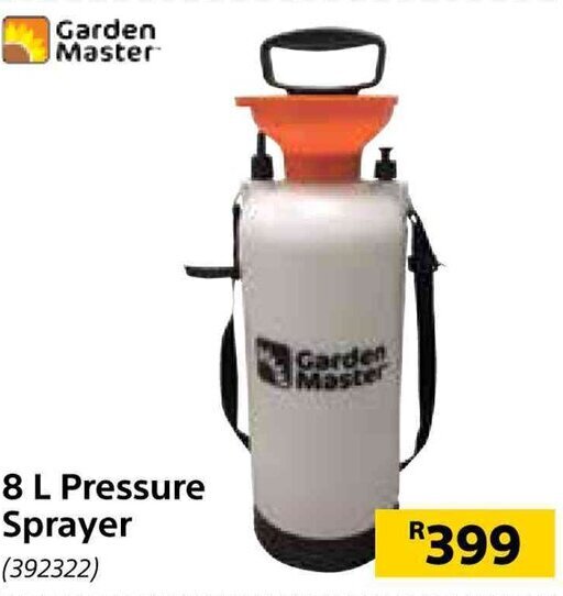 Garden Master Pressure Sprayer 8L offer at Builders Warehouse